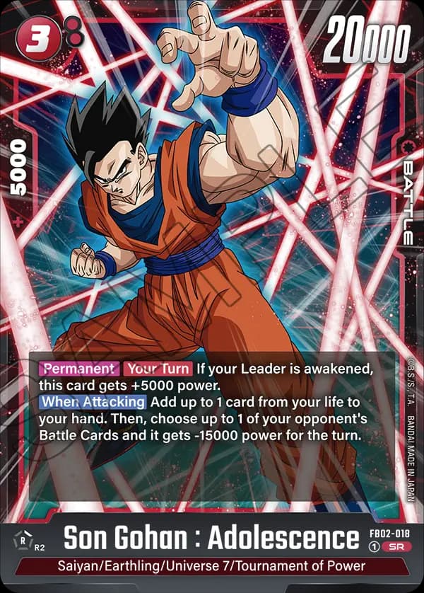 Son Gohan : Adolescence — SR, FB02