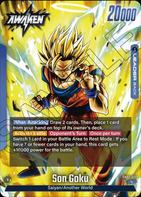 Son Goku — L, FB03 — Back