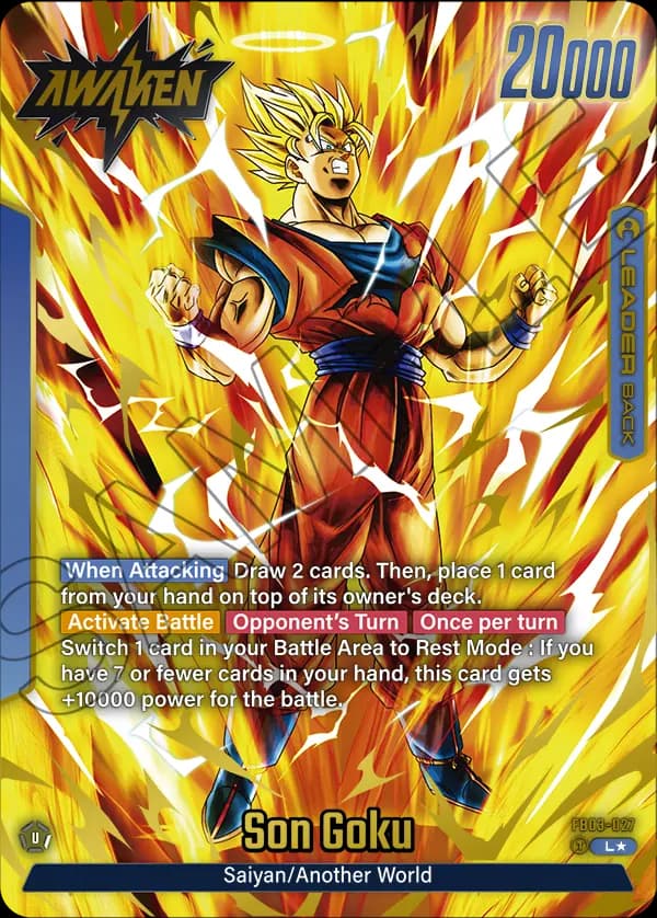 Son Goku — L*, FB03 — Back