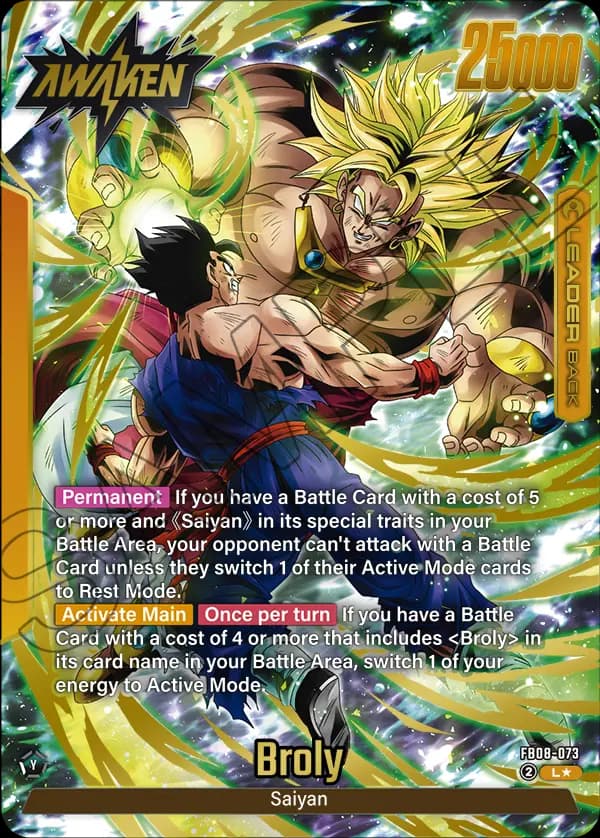 Broly — L*, FB08 — Back